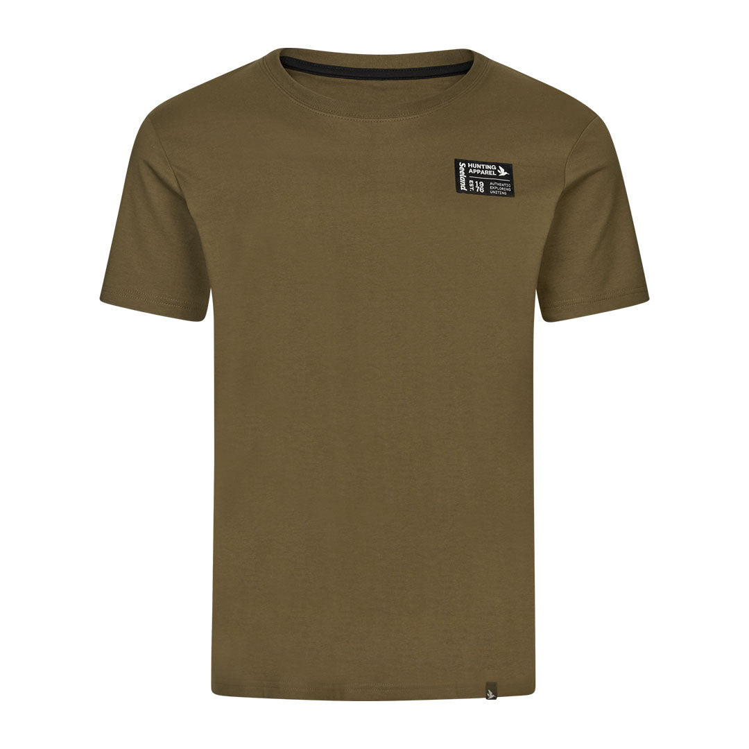 Olive green short-sleeve Seeland Striker T-Shirt for country clothing and hunting adventures