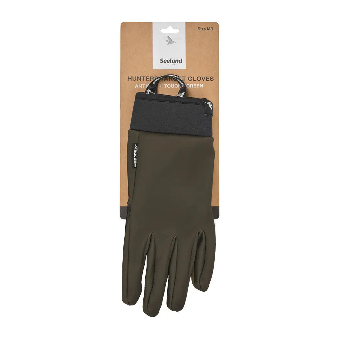Olive green hunting gloves from Seeland Target Gloves, perfect for country clothing and hunting
