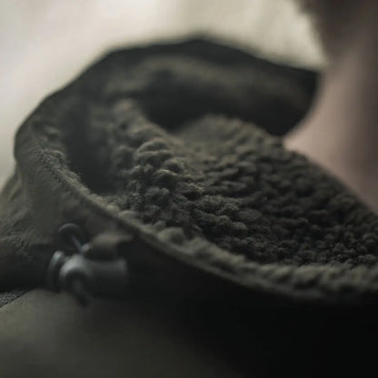 Dark textured shearling collar detail on Seeland Thaw Fleece Jacket fleece jacket