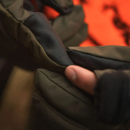 Olive green hunting gloves from Seeland Trigger Fold-Back Gloves for outdoor country clothing