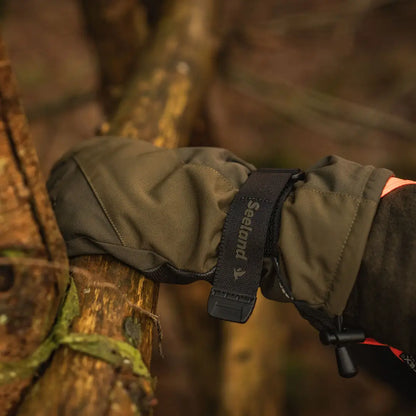 Olive green Seeland Trigger Fold-Back Gloves for hunting and outdoor country clothing