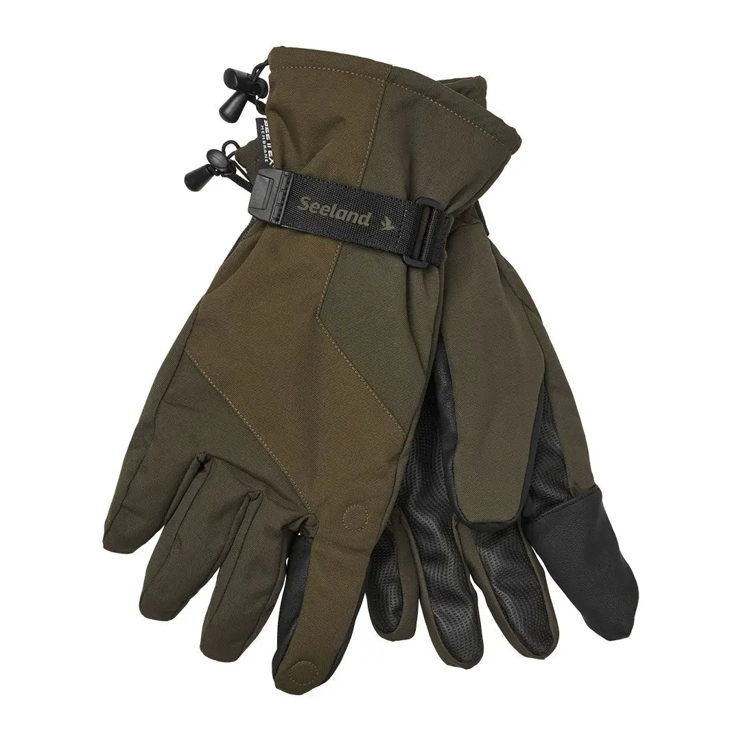 Olive green winter gloves from Seeland Trigger Fold-Back Gloves for hunting and outdoor country clothing