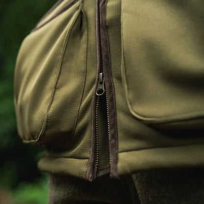 Olive green Seeland Wenlock Faye jacket with zipper perfect for country clothing and hunting