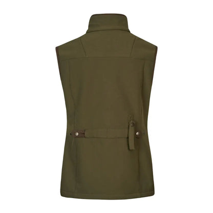 Olive green Seeland Wenlock Faye Ladies Waistcoat, perfect for country clothing and hunting