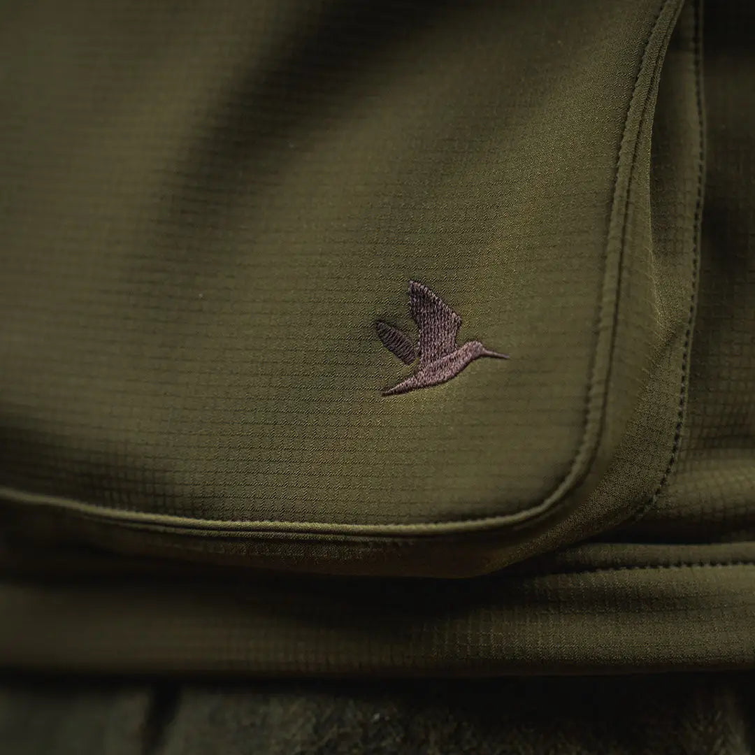 Olive green Seeland Wenlock Mens Waistcoat with bird logo, perfect for country clothing outdoors