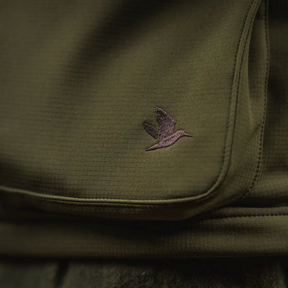 Olive green Seeland Wenlock Mens Waistcoat with bird logo, perfect for country clothing outdoors