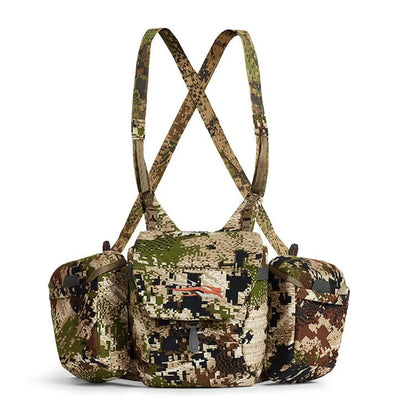 Camouflage hunting chest pack from Sitka Mountain Optics Harness for big game hunters
