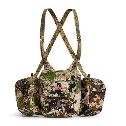 Camouflage hunting chest pack from Sitka Mountain Optics Harness for big game hunters