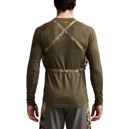 Camouflage Sitka Mountain Optics Harness, the ultimate utility piece for big game hunters