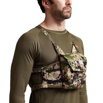 Camouflage Binocular Chest Pack from Sitka, the ultimate utility piece for big game hunters