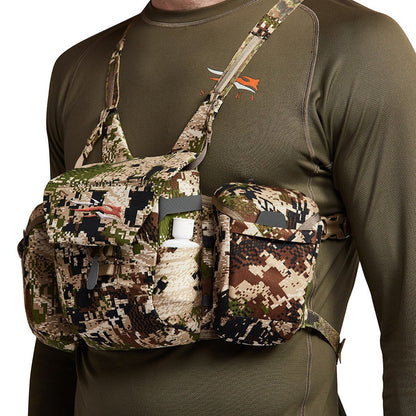 Camouflage Chest Pack from Sitka Mountain Optics Harness for big game hunters