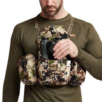 Camouflage Binocular Chest Pack from Sitka, the ultimate utility piece for big game hunters