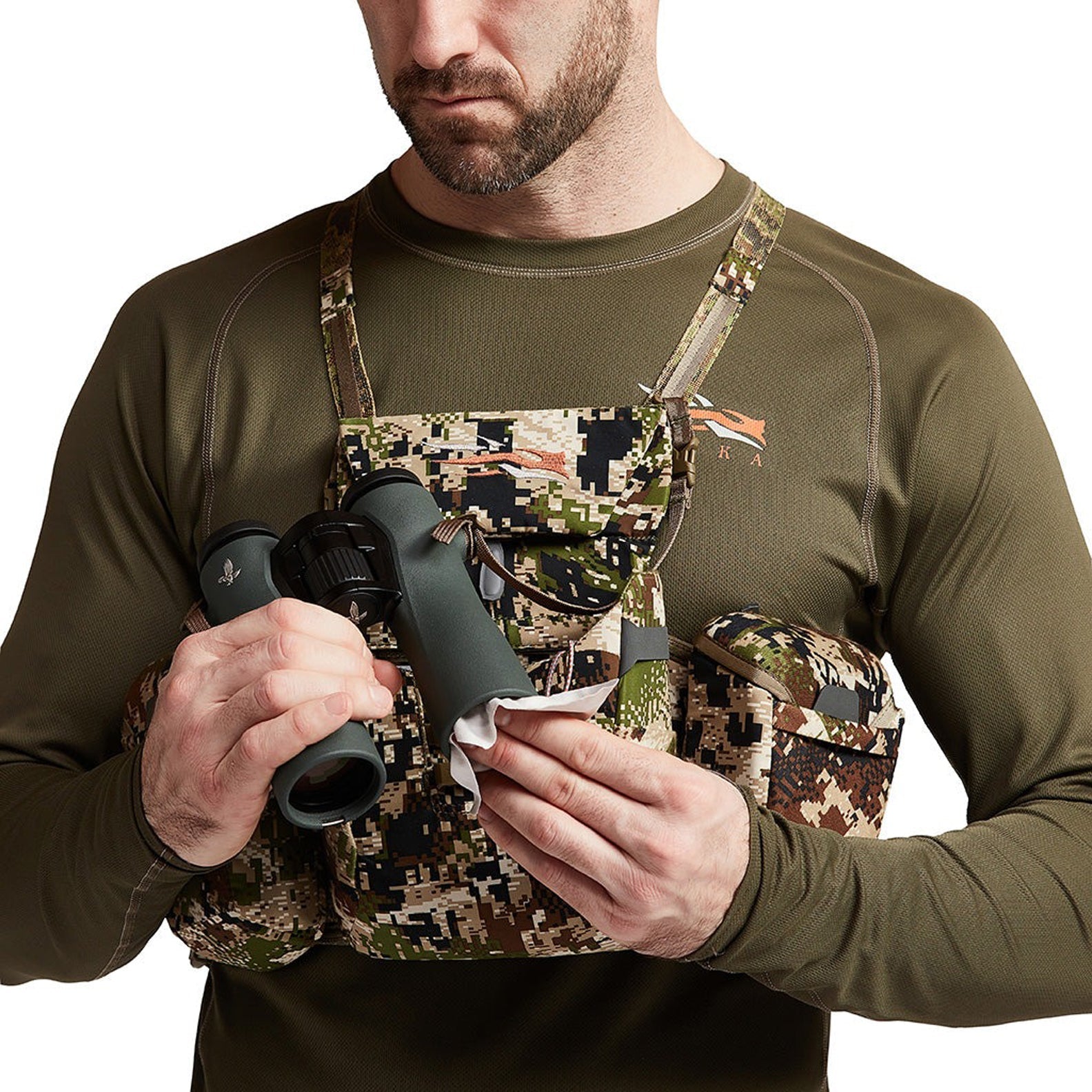 Camouflage Binocular Chest Pack for Sitka Mountain Optics Harness, ultimate utility piece