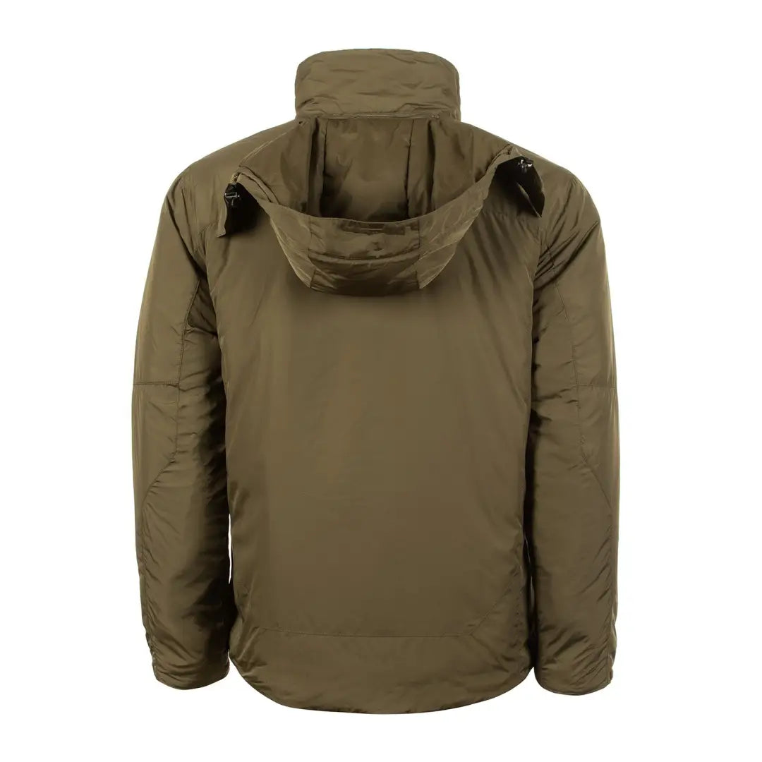 Olive green Snugpak Spearhead Technical Midweight Insulated Jacket with hood and zipper