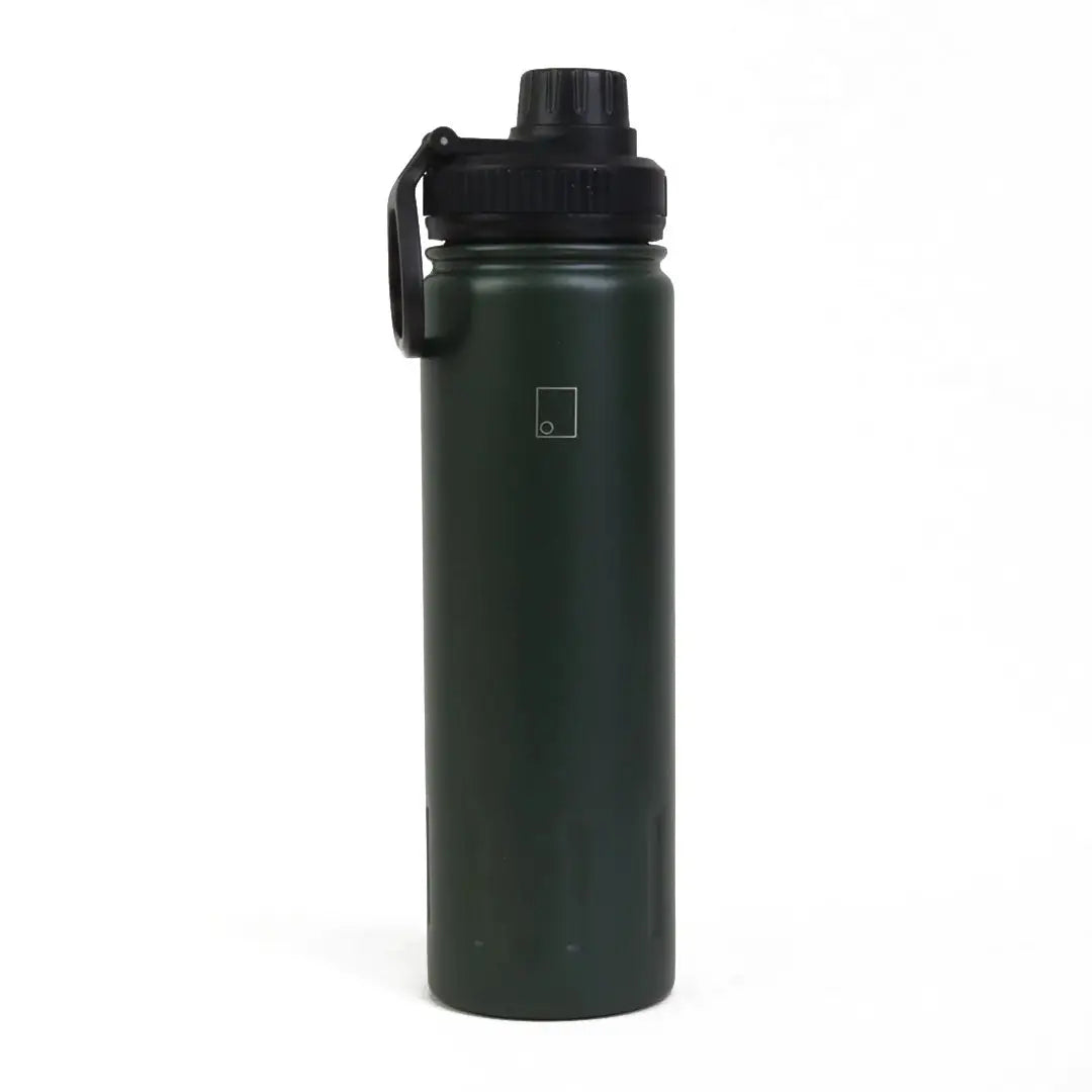 Sophos 650ml stainless steel bottle in dark green for hunting gear