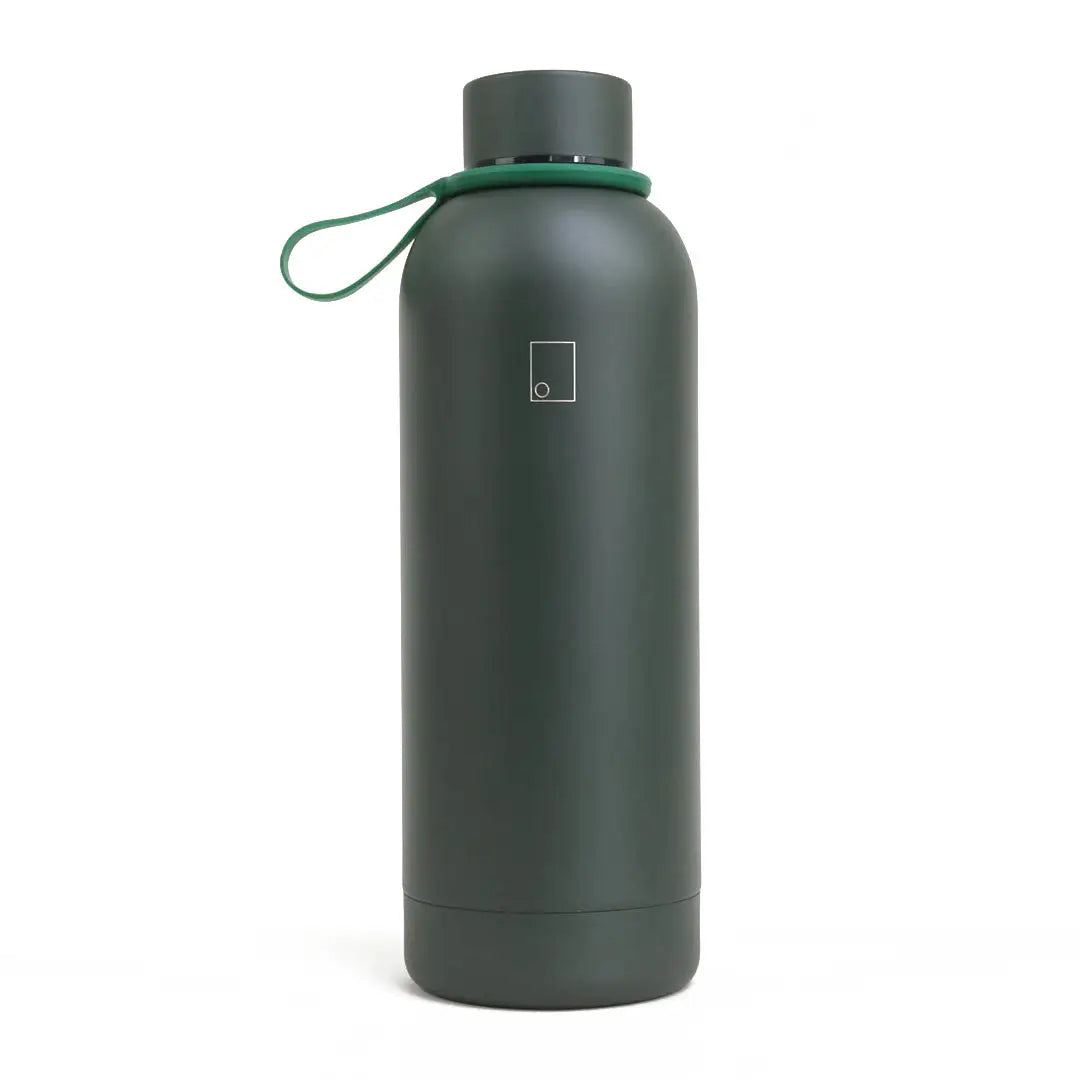 Green Sophos Vacuum Bottle 500ml with black lid and handle
