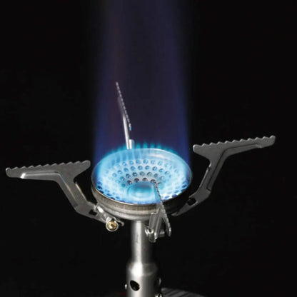 Lit Soto Amicus stove with New River Pot Combo, perfect for camping adventures