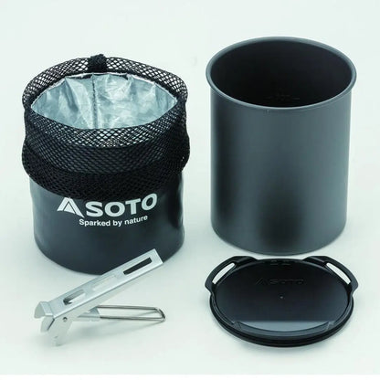 Soto Thermolite Pot set with hard anodized cookware and convenient storage pouch