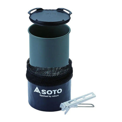 Soto Thermolite Pot Set with hard anodized finish and convenient storage pouch