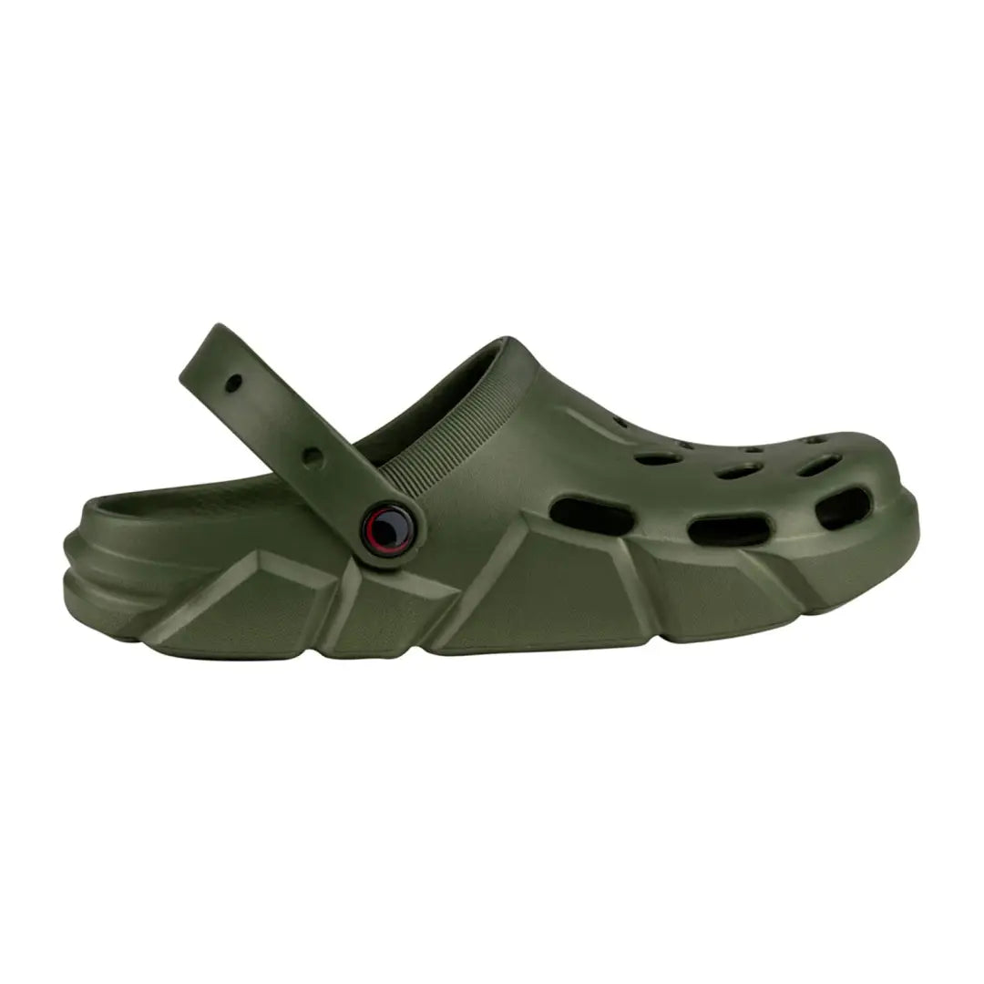 Olive green Speero Bivvy Clogs, perfect for comfort and style in any casual setting