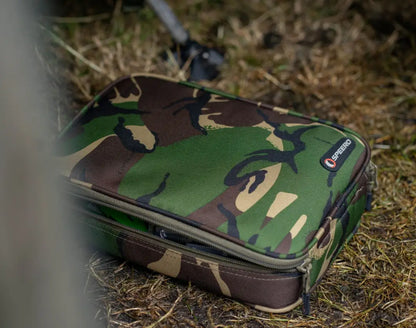 Camouflage zippered Speero End Tackle Pouch for fishing gear storage