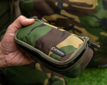 Camouflage zippered pouch for Speero Hook Sharpening and easy storage of hooks