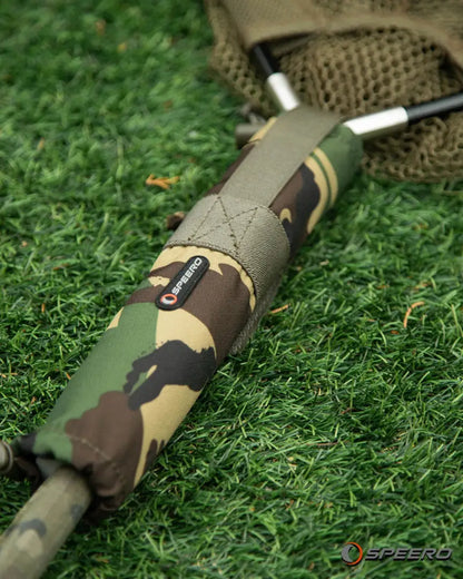 Camouflage fishing net cover for Speero Net Retention Float, perfect for stealthy fishing