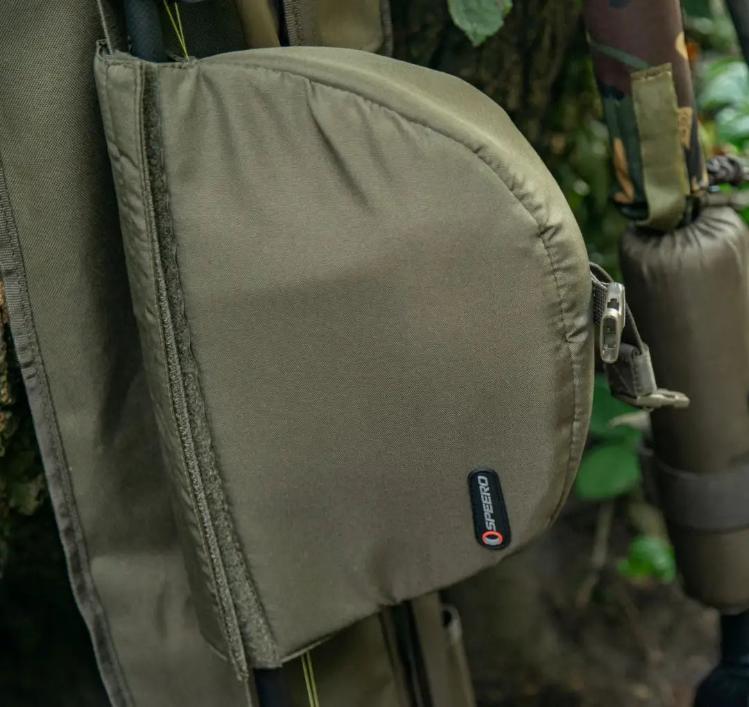 Stylish olive green fishing bag from the Speero Reel Pouch System for your reels