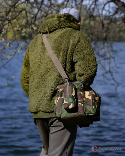 Camouflage fishing bag showcasing the stylish Speero Stalker Bag for anglers