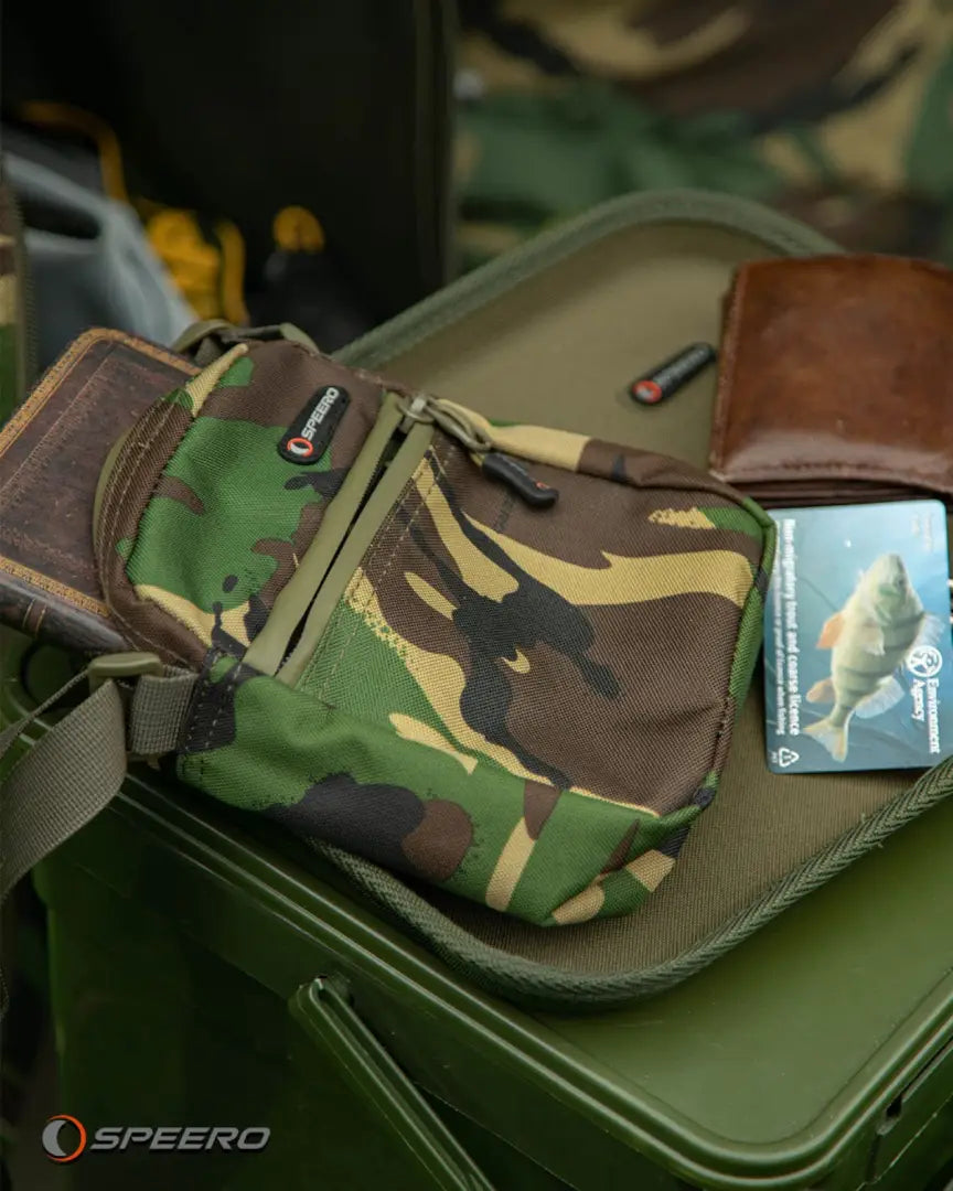Camouflage Speero Valuables Bag ideal for keeping your gear safe and organized outdoors