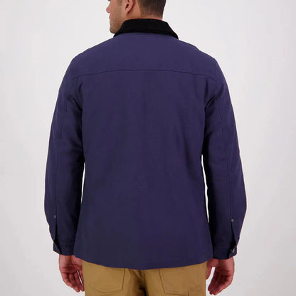 Men’s navy long-sleeved collared shirt from Swanndri Barrytown V3 Canvas Jacket collection