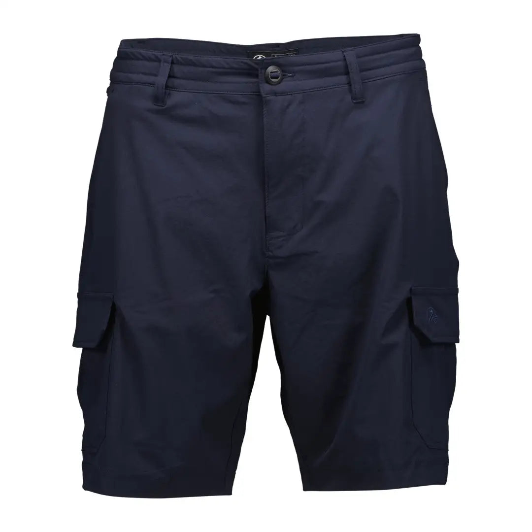 Navy blue cargo shorts perfect for country clothing, hunting, and outdoor adventures