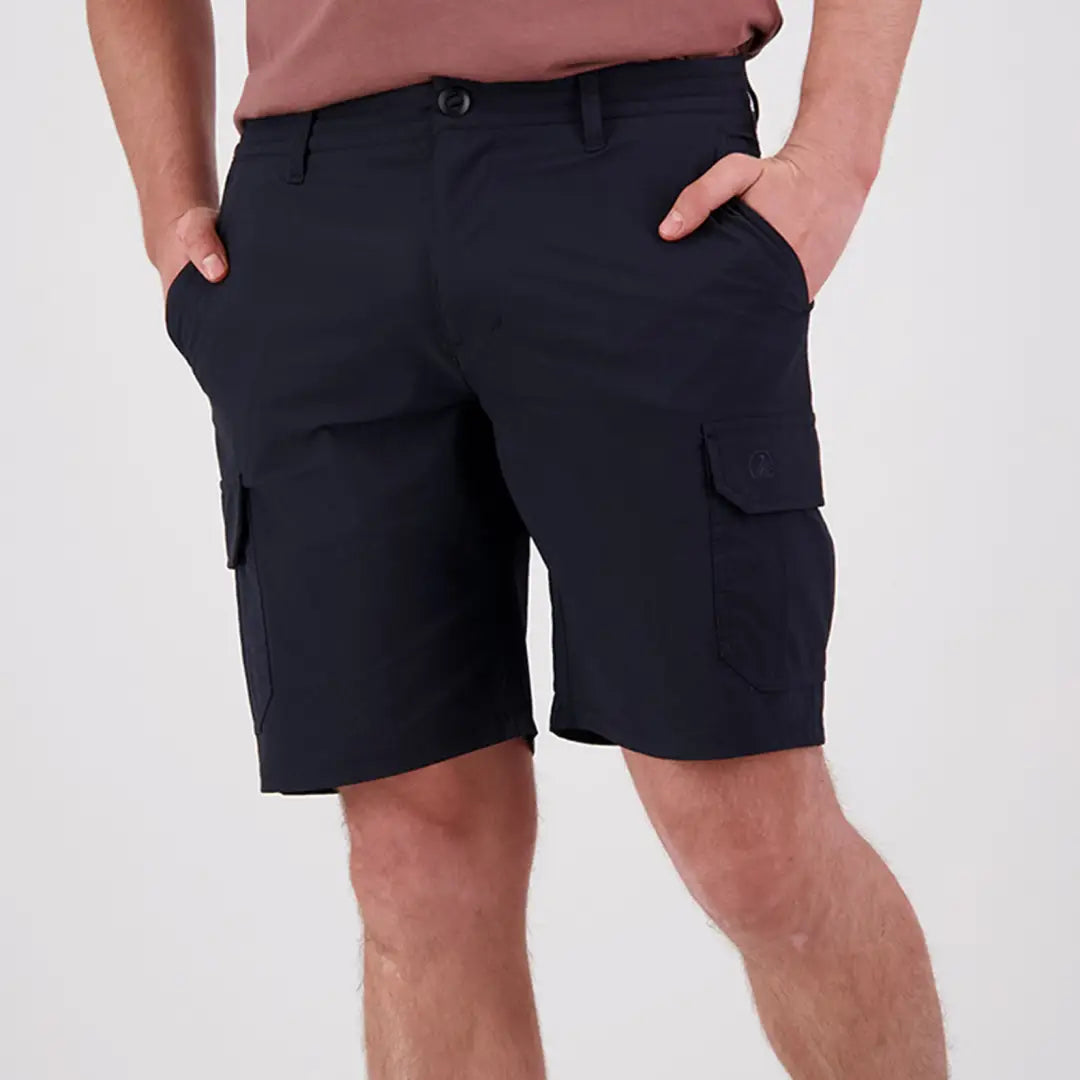 Navy cargo shorts from Swanndri, perfect for outdoor adventures and country clothing