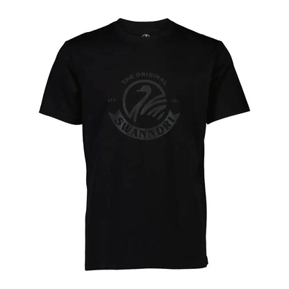 Black Swanndri Original V2 Printed Tee with logo for stylish casual wear