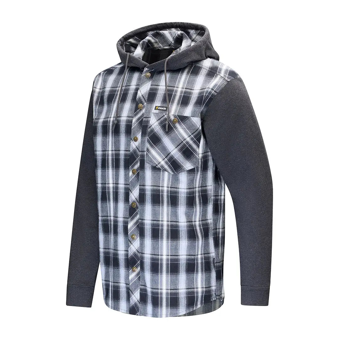 Swazi Apprentice Hooded Flannel Shirt with classic plaid design for casual style