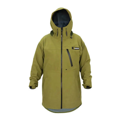 Olive green Swazi Artemis Womens Jacket waterproof hunting jacket with hood and black zippers