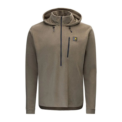 Olive green hooded fleece pullover from Swazi Brocco Shirt collection