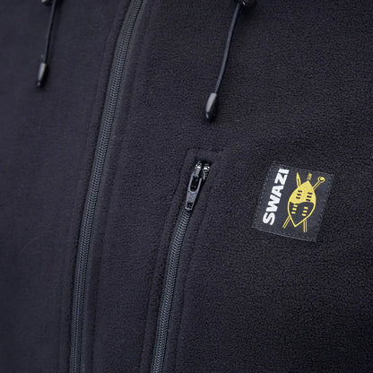 Black fleece jacket from Swazi Brocco Shirt, perfect for casual cool weather