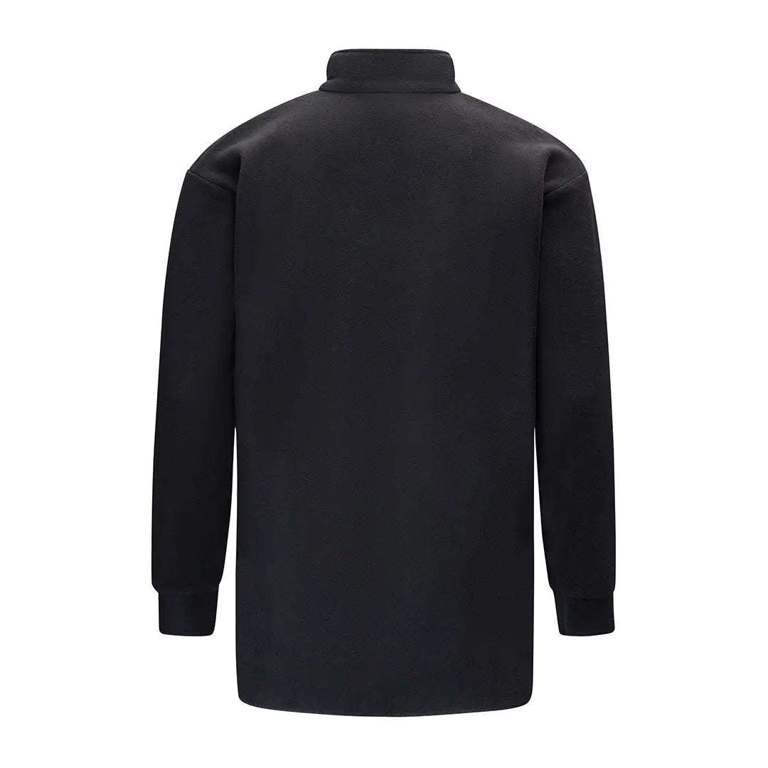 Black long-sleeved Swazi Bush Shirt on display, stylish Swazi Bush clothing option