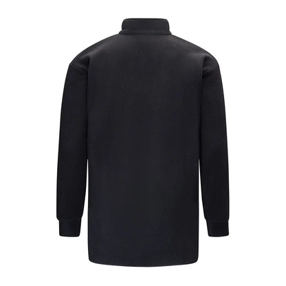 Black long-sleeved Swazi Bush Shirt on display, stylish Swazi Bush clothing option