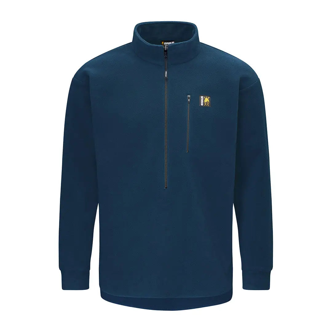 Blue long-sleeved fleece pullover for Swazi Bush Shirt, perfect for outdoor ventures