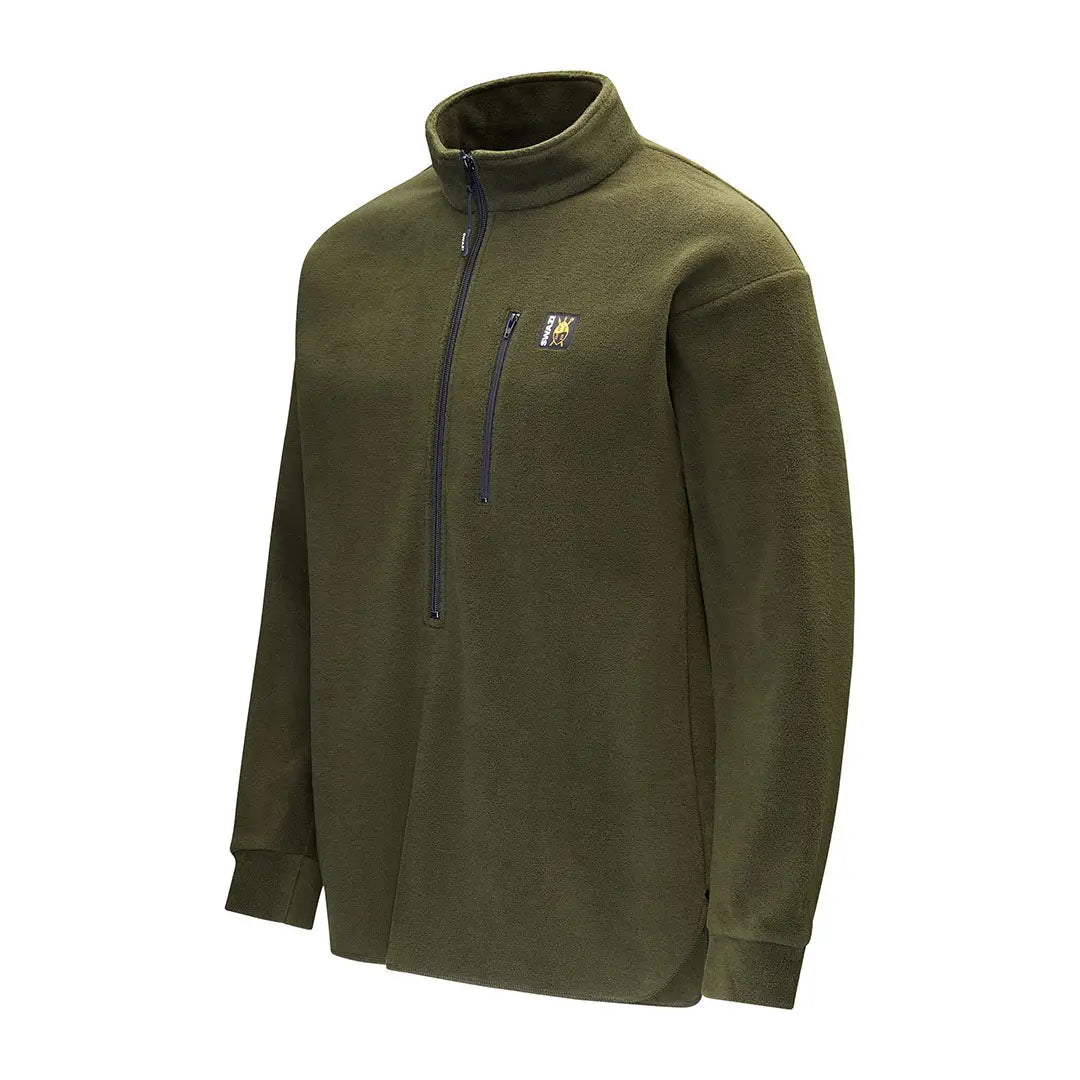 Olive green fleece pullover from Swazi Bush Shirt collection for casual bush style
