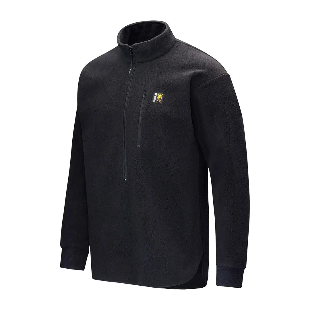 Black long-sleeved fleece pullover from Swazi Bush Shirt perfect for outdoors