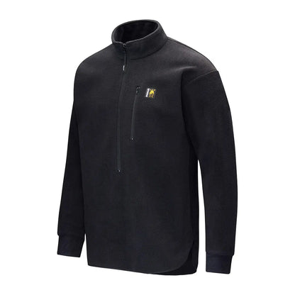 Black long-sleeved fleece pullover from Swazi Bush Shirt perfect for outdoors