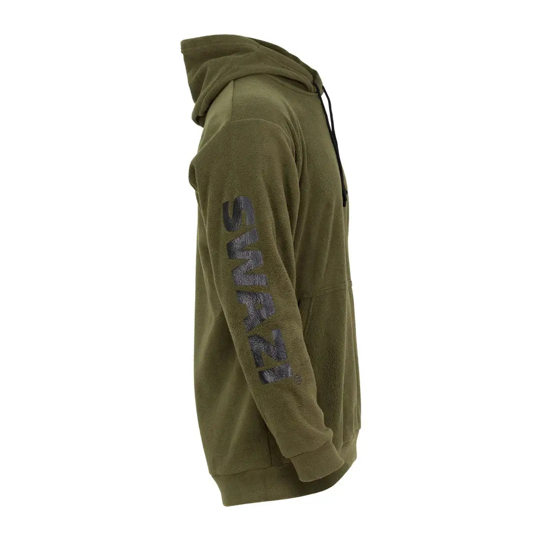 Olive green Swazi Clansman Hoodie showing off the comfy clansman hoodie style