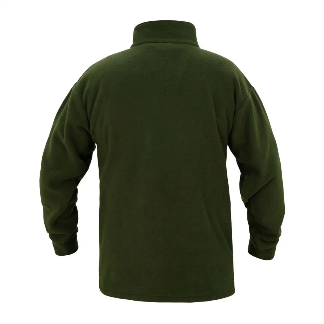 Dark green Swazi Doughroaster Fleece pullover with a high collar for cozy comfort