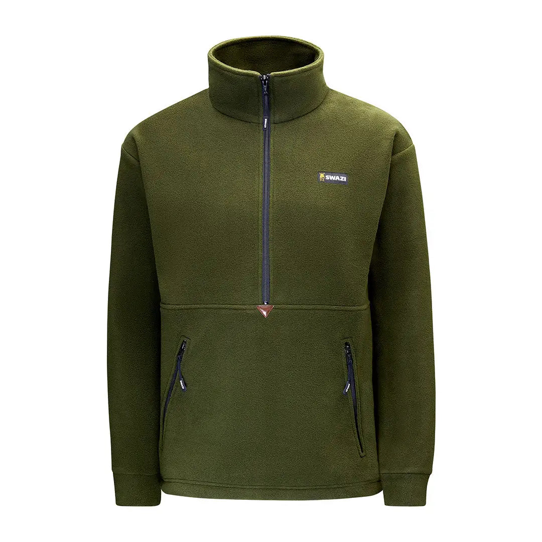Olive green Swazi Doughroaster Fleece pullover from Swazi Doughroaster collection