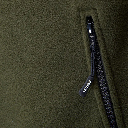 Green Swazi Doughroaster Fleece jacket with zipper for cozy outdoor wear