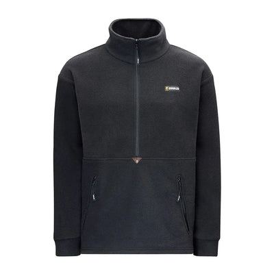 Black Swazi Doughroaster Fleece pullover with pockets for cozy outdoor vibes