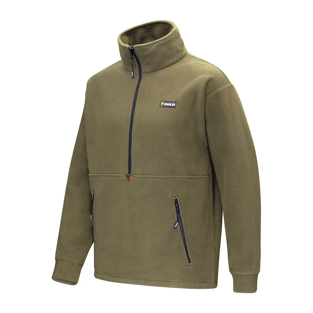 Olive green Swazi Doughroaster Fleece pullover from Swazi Doughroaster collection